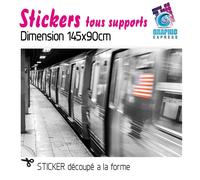Adesivi New York Treno - Stampa 60 Modelli Stampa Decorazione Parete NY20