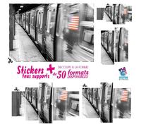 Adesivi New York Treno - Stampa 60 Modelli Stampa Decorazione Parete NY20