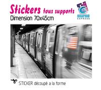Adesivi New York Treno - Stampa 60 Modelli Stampa Decorazione Parete NY20