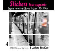 Adesivi New York Treno - Stampa 60 Modelli Stampa Decorazione Parete NY20