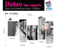 Adesivi New York Treno - Stampa 60 Modelli Stampa Decorazione Parete NY20