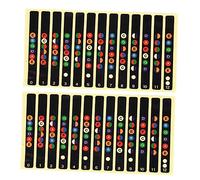 Adesivi Note Chitarra Elettrica 10 Pezzi PVC Nero per Tastiera | Etichette Note, Facile Rimozione, Pratica a Casa e Lezioni, per Corde a Sei Corde, 10 Pezzi
