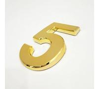 Adesivi Numeri Civici Autoadesivi 1,4/2/3/4 Pollici Numero Porta Moderno In ABS, Insegna Indirizzo Dorata Per Cassetta Postale, Decorazione Esterna, Per Stanza, Hotel, Appartamento, Ufficio(5,3In)