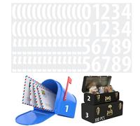 Adesivi Numeri in Vinile Impermeabili da 5cm - 300 PCS, Consecutivi da 0 a 9, Etichette Autoadesive Senza Residui per Ufficio, Classe, Interni, Scatole (15 Fogli, Bianco)