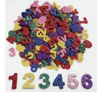 Adesivi Numerici Glitter 100 Pezzi 6 Colori Decorazione Per Feste Facili da Applicare Senza Tracce Decorazione Per Biglietti e Regali Lettere Adesive Numeri Adesivi