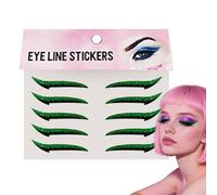 Adesivi Occhi Effetto Eyeliner - Toppe Trucco Ombretti,Strisce Adesive Eyeliner Effetto Prolungato 10 Pezzi Per Ragazze Serata Danza Viaggio Mamme Palcoscenico