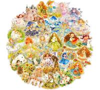 Adesivi Olografici, 30pcs Adesivi Trasparenti per Scrapbooking, Adesivi Olografici Scrapbooking, Adesivi Scrapbooking, Adatti per Album di Ritagli, Album Fotografici, Diari, Artigianato(Fata)
