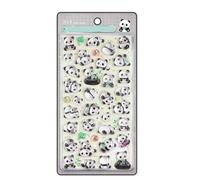 Adesivi panda - decalcomanie in rilievo con animali, set decorativo mini bolle | Adesivi gonfi di panda di cartone animato 3D Design di palline di Creativo Scrapbook Planner Notebo