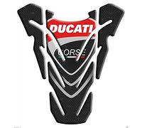 ADESIVI PARASERBATOIO TANKPAD RESINATO EFFETTO 3D - ADESIVI-STICKER 3D compatible '' Ducati Corse mostro di carbonio'' Tank Pad