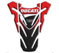 ADESIVI PARASERBATOIO TANKPAD RESINATO EFFETTO 3D - ADESIVI-STICKER 3D compatible '' Ducati Corse mostro di carbonio 1'' Tank Pad