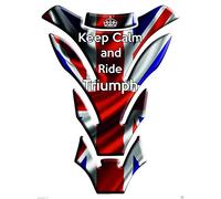 ADESIVI PARASERBATOIO TANKPAD RESINATO EFFETTO 3D - ADESIVI-STICKER 3D compatible ,Triumph U.K. mod. Detroit Keep Calm 12x19cm,
