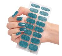 Adesivi per , 16 pezzi in gel semi-indurito | Strisce per unghie in gel semi-indurito, per manicure fai da te, per casa, salone, donne, ragazze, decorazioni, feste