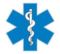 adesivi per ambulanze- Croce di Esculapio cm. 90x90 rifrangente per ambulanza