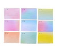 Adesivi per Appunti Colorati, 9 Libri da 50 Pagine in Carta | Facili da Strappare, Forte Autoadesione, senza Tracce, Portatili per Scuola e Ufficio