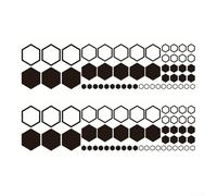 Adesivi per auto a tema nido d'ape, confezione da 104 pezzi, per auto, SUV, camion, migliorano l'aspetto del corpo con un effetto decorativo a strisce sportive (nero)
