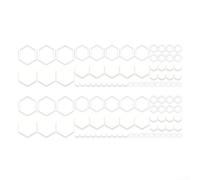 Adesivi per auto a tema nido d'ape, confezione da 104 pezzi, per auto, SUV, camion, migliorano l'aspetto del corpo con un effetto decorativo a strisce sportive (bianco)