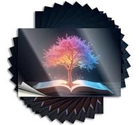 Adesivi per auto, albero della conoscenza: illuminando le pagine, 10 pezzi, decorazione per garage per uomini, divertenti decalcomanie per auto (12 x 18 cm)
