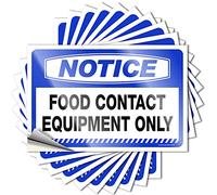 Adesivi per auto Avviso solo attrezzature a contatto con cibo adesivi 10 pezzi adesivi per auto e decalcomanie adesivi meccanici (8 x 12 cm)