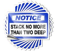 Adesivi per auto Avviso Stack No More Than Two Deep Stickers 10 pz adesivi auto e decalcomanie auto decalcomanie (6 x 9 cm)