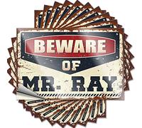 Adesivi per auto Beware of Mr. Ray Funny Sticker 10 pezzi adesivi meccanici adesivi automobilistici (12 x 18 cm)