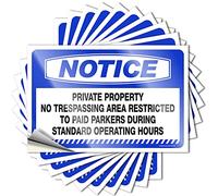 Adesivi per auto con avviso divertente proprietà privata No Trespassing Access Restricted Stickers 10 pezzi divertente cartello decorativo adesivo per auto (12 x 18 cm)