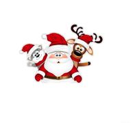 Adesivi per auto con Babbo Natale, renna e pupazzo di neve, per parabrezza posteriore e carrozzeria, realizzati in materiale PVC che offre una forte adesione e resistenza agli agenti atmosferici (20 x