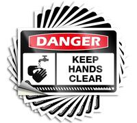 Adesivi per auto con scritta "Danger Keep Hands", 10 pezzi, adesivi per auto, cartelli da bar per uomo (12 x 18 cm)