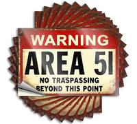 Adesivi per auto con scritta "No Trespassing Beyond This Point", 10 pezzi, divertenti adesivi per auto con scritta "Man Cave Sign", 12 x 18 cm