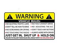 Adesivi per auto da 13 cm x 7 cm per avvertire le regole del veicolo Decalcomanie per la personalità Vinile per paraurti