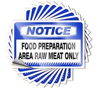 Adesivi per auto da uomo con avviso per la preparazione del cibo, solo carne cruda, adesivi 10 pezzi, divertenti adesivi per paraurti scherzi (12 x 18 cm)