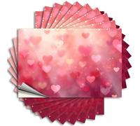 Adesivi per auto da uomo, cuori in morbida messa a fuoco: uno sfondo romantico adesivi 10 pezzi divertenti decalcomanie per la casa per auto (12 x 18 cm)