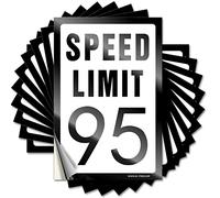 Adesivi per auto da uomo, limite di velocità 95 Mph, adesivi divertenti, 10 pezzi, decalcomanie per auto con uomo (12 x 18 cm)