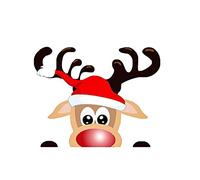 Adesivi Per Auto Di Natale,Decalcomania Di Decorazioni Natalizie Vetrofanie Con Testa Di Renna Di Natale Simpatica Decalcomania Del Tergicristallo Della Renna Di Natale Natale Vetrofanie Per Auto