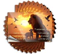 Adesivi per auto divertenti con le promesse del leone al tramonto, 10 pezzi, cartelli per bar, decorazioni per la casa, adesivi per auto divertenti (12 x 18 cm)