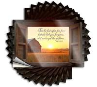 Adesivi per auto e decalcomanie per perdono e speranza al tramonto, 10 pezzi, adesivi divertenti per la grotta dell'uomo, decorazione e accessori (6 x 9 cm)