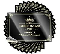Adesivi per auto Keep Calm I'm Almost A Natural Therapist, adesivi vintage per bar, adesivi e decalcomanie (8 x 12 cm)