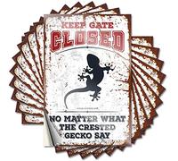 Adesivi per auto Keep Gate Closed No Matter What The Crested Gecko Say Funny Sticker 10 pezzi adesivi meccanici adesivi automobilistici (12 x 18 cm)