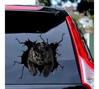 Adesivi per auto pantera, adesivi leopardati - 3D realistico nero gatto selvatico, adesivo da parete con animali arrabbiati, decalcomanie in vinile fantastici adesivi per paraurti per auto, finestre