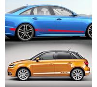 Adesivi per Auto, per Alfa Romeo 159 147 Giulietta Stelvio 4C Mito 156 Giulia Sportiva,Porta Auto Entrambi i Lati Gonna Striscia Adesivi,Baule Posteriore,Red