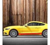 Adesivi per Auto per Ford Mustang 2000-2021 GT Shelby 500,Porta Auto Entrambi i Lati Gonna Striscia Adesivi,Baule Posteriore,A-Red