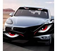 Adesivi per auto progettati con occhi arrabbiati per la decorazione esterna del veicolo, il materiale in PVC garantisce resistenza all'umidità e all'esposizione ambientale