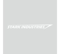 Adesivi per auto Stark Industries, set da 2 pezzi, colore bianco, 14,5 x 1,5 cm, adesivi per auto tuning, lunotto posteriore, gadget per finestre e veicoli, resistente agli autolavaggi, decorazione