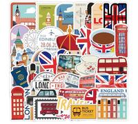 Adesivi per autobus di Londra, 50 pezzi, adesivi graffiti per skateboard, moto, bicicletta, snowboard, bagagli, portatile, valigia, valigia, per bambini e adolescenti, adesivi