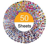 Adesivi per Bambini 1200+ Adesivi Puffy Kids & Toddlers Variety Pack, Adesivi 3D Puffy Inclusi Lettere, Numeri, Farfalle, Pesci, Faccina e Altro Premi del regalo di compleanno della ragazza ragazzo