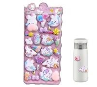 Adesivi per bambini, 50 pezzi, spessi adesivi 3D in PVC, ideali per studenti, ragazzi, ragazze, scrapbooking, diari, computer portatili, custodie per telefono, bottiglie d'acqua e artigianato fai da