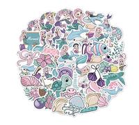 Adesivi per Bambini, 50 Pezzi Stickers Cartoon Adesivi per Bottiglie d'Acqua, Laptop, Skateboard, Auto,Chitarra, Impermeabili Vinile Adesivo per Ragazze Ragazzi Bambini Adulti (Mermaid)