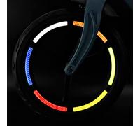 Adesivi per Biciclette Autoadesivi con Nastro Riflettente per Riflettori per Biciclette da 26/27,5/28/29 Pollici Adesivo per Bordo Del Cerchio in Foglio di Bicicletta per Persone e Veicoli Set di 64