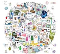 Adesivi per Biologia Fisica, Scientifica Adesivi per Laboratorio Fisico Biologico, Vinile Impermeabile Sticker, per Computer Portatile Valigia Bottiglia D'Acqua