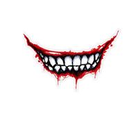 Adesivi per bocca di Halloween - Stile e spaventoso per auto, design realistico con denti da clown insanguinati, vinile impermeabile + adesivo forte, materiale durevole in PVC certificato, Pe