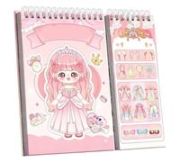 Adesivi per Cambio Abiti, Giocattoli per Bambini, Trucco e Pittura, Stickers Bambini, Piccoli Libri con Adesivi, 15 Set di Personaggi e Abiti, 5 Set di Trucco da Colorare, Regalo per Ragazze